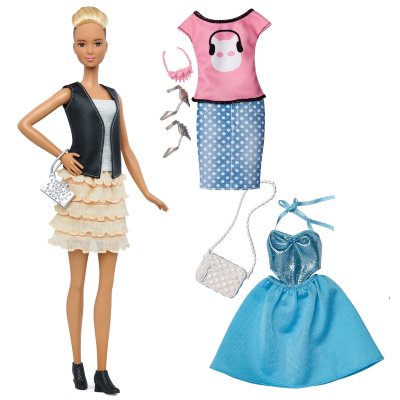 Кукла Барби с дополнительными нарядами, высокая (Tall), из серии &#039;Мода&#039; (Fashionistas), Barbie, Mattel [DTF07] Кукла Барби с дополнительными нарядами, высокая (Tall), из серии 'Мода' (Fashionistas), Barbie, Mattel [DTF07]
