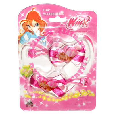 Резинки для волос 'Winx Club - Flora', 2шт., розовые [10392p] Резинки для волос 'Winx Club - Flora', 2шт., розовые [10392p]