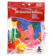 Воздушные шарики - разноцветные шарики разной формы, 25 шт, Everts [55025]