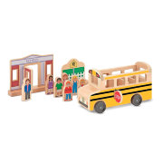 Игровой набор 'Школьный автобус', из серии 'Деревянный мир' (Whittle World), Melissa&Doug [4068]