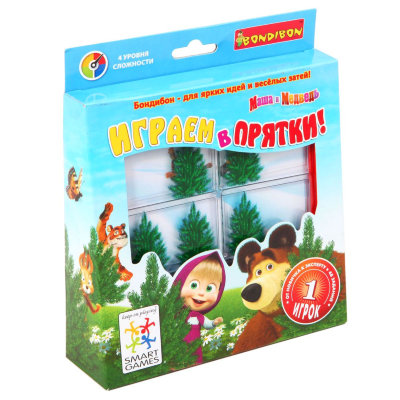 Игра логическая 'Маша и Медведь. Играем в прятки!', Bondibon, Smart Games [ВВ1052] Игра логическая 'Маша и Медведь. Играем в прятки!', Bondibon, Smart Games [ВВ1052]