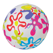 Пляжный надувной мяч 'Цветы', белый, 51см, Intex [59040NP]