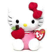 Мягкая игрушка 'Кошечка Hello Kitty в красном, с яблоком', 15 см, TY [40839]