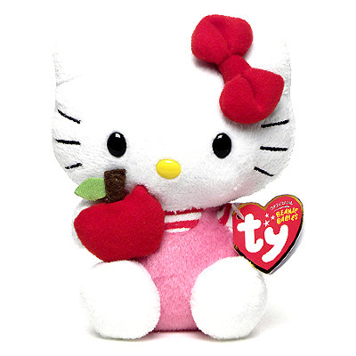 Мягкая игрушка &#039;Кошечка Hello Kitty в красном, с яблоком&#039;, 15 см, TY [40839] Мягкая игрушка 'Кошечка Hello Kitty в красном, с яблоком', 15 см, TY [40839]
