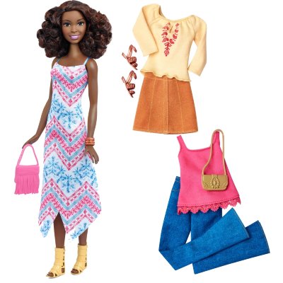 Кукла Барби с дополнительными нарядами, высокая (Tall), из серии &#039;Мода&#039; (Fashionistas), Barbie, Mattel [DTF08] Кукла Барби с дополнительными нарядами, высокая (Tall), из серии 'Мода' (Fashionistas), Barbie, Mattel [DTF08]