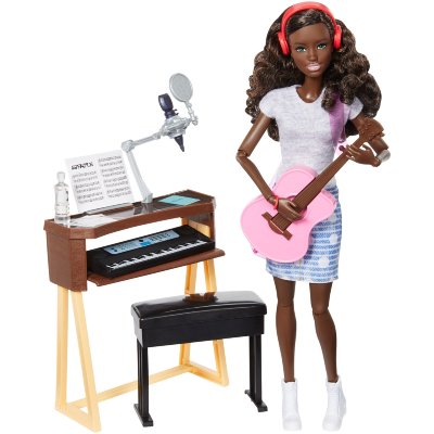 Шарнирная кукла Барби &#039;Музыкант&#039;, афроамериканка, Barbie, Mattel [FCP74] Шарнирная кукла Барби 'Музыкант', афроамериканка, Barbie, Mattel [FCP74]