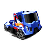 Коллекционная модель автомобиля Rennen Rig - HW Racing 2013, синяя, Mattel [X1740]