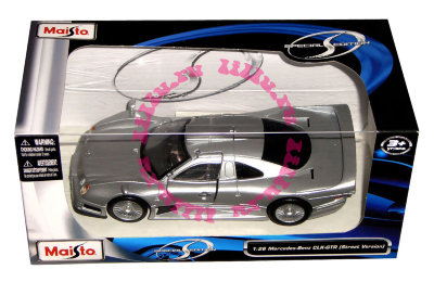 Модель автомобиля Mercedes-Benz CLK-GTR Street Version, серебристая, 1:26, Maisto [31949] Модель автомобиля Mercedes-Benz CLK-GTR Street Version, серебристая, 1:26, Maisto [31949]