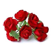 Букет 'Розы и бутоны, красные', 9+1 шт., 1:12, ScrapBerry's [SCB401003-02]