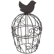 Кукольная садовая миниатюра 'Клетка с птичкой', металлическая, коричневая, ScrapBerry's [SCB271011]