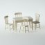 Кукольная миниатюра 'Обеденный стол и 4 стула', кремовый цвет, 1:12, Art of Mini [AM0102007] - AM0102007.jpg