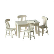 Кукольная миниатюра 'Обеденный стол и 4 стула', кремовый цвет, 1:12, Art of Mini [AM0102007]
