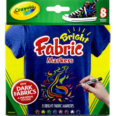 Маркеры для темной ткани (Bright Fabric Markers), 8 цветов, Crayola [58-8176] Маркеры для темной ткани (Bright Fabric Markers), 8 цветов, Crayola [58-8176]
