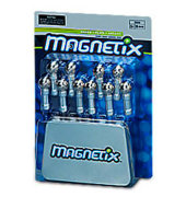 Конструктор магнитный Magnetix в металлической коробке - серебристые элементы, 17 деталей [28093]