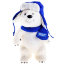 Мягкая игрушка 'Белый Медведь в шапке-ушанке – символ Олимпиады Сочи-2014', 25 см, Sochi2014.ru [GT7040/K25018R1] - GT7040-1.jpg