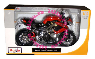 Модель мотоцикла Benelli Tornado Naked Tre R160, 1:12, Maisto [31101-01] Модель мотоцикла Benelli Tornado Naked Tre R160, 1:12, Maisto [31101-01]