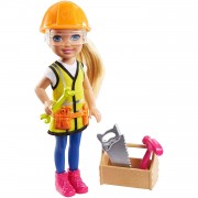 Игровой набор с куклой Челси 'Строитель', из серии 'Я могу стать', Barbie, Mattel [GTN87]