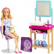 Игровой набор с куклой Барби 'СПА салон', из серии 'Я могу стать', Barbie, Mattel [HCM82]