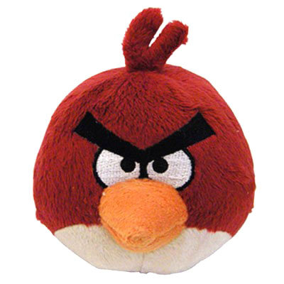 Мягкая игрушка &#039;Красная злая птичка&#039; (Angry Birds - Red Bird), 12 см, со звуком, Commonwealth Toys [90794-R/91831-R] Мягкая игрушка 'Красная злая птичка' (Angry Birds - Red Bird), 12 см, со звуком, Commonwealth Toys [90794-R]