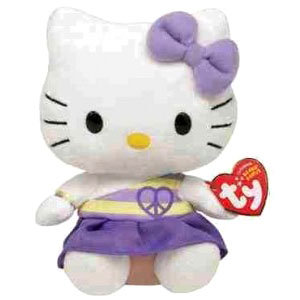 Мягкая игрушка &#039;Кошечка Hello Kitty в сиреневом платье&#039;, 15 см, TY [40874] Мягкая игрушка 'Кошечка Hello Kitty в сиреневом платье', 15 см, TY [40874]