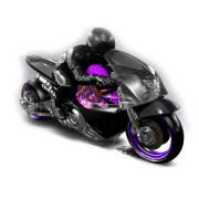 Коллекционная модель мотоцикла Street Noz - HW Off-Road 2014, черно-сиреневая, Hot Wheels, Mattel [BFD16]