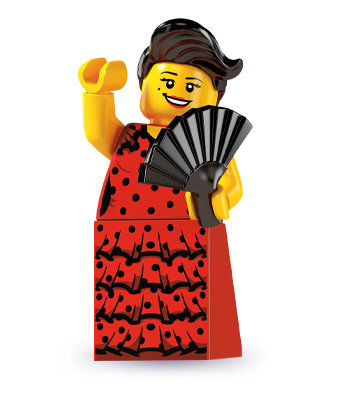 Минифигурка &#039;Танцорша Фламенко&#039;, серия 6 &#039;из мешка&#039;, Lego Minifigures [8827-06] Минифигурка 'Танцорша Фламенко', серия 6 'из мешка', Lego Minifigures [8827-06]
