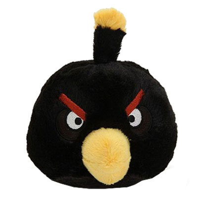 Мягкая игрушка &#039;Черная злая птичка - бомба&#039; (Angry Birds - Black Bird), 12 см, со звуком, Commonwealth Toys [90794-B] Мягкая игрушка 'Черная злая птичка' (Angry Birds - Black Bird), 12 см, со звуком, Commonwealth Toys [90794-B]