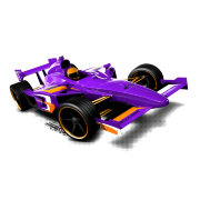 Коллекционная модель автомобиля Indycar Oval Course Race Car 2011 - HW Racing 2013, сиреневая, Mattel [X1757]