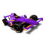 Коллекционная модель автомобиля Indycar Oval Course Race Car 2011 - HW Racing 2013, сиреневая, Mattel [X1757] - X1757.jpg