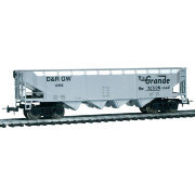 Саморазгружающийся бункерный грузовой вагон 'Rio Grande', серебристый, масштаб HO, Mehano [T063-54419]