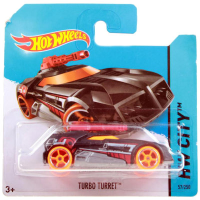 Коллекционная модель боевого автомобиля Turbo Turret - HW City 2014, серебристая, Hot Wheels, Mattel [BFC71] Коллекционная модель боевого автомобиля Turbo Turret - HW City 2014, серебристая, Hot Wheels, Mattel [BFC71]