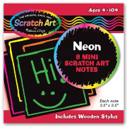 Набор для детского творчества 'Листочки для гравюр - Неоновые', Scratch Art, Melissa&Doug [5841]