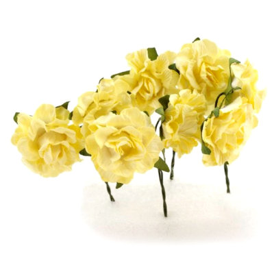 Букет &#039;Розы кудрявые, нежно-желтые&#039;, 8 шт., 1:3, ScrapBerry&#039;s [SCB280606] Букет 'Розы кудрявые, нежно-желтые', 8 шт., 1:3, ScrapBerry's [SCB280606]