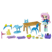 Игровой набор 'Школьный кафетерий' с мини-куклой Fluttershy, 12см, шарнирная, My Little Pony Equestria Girls Minis (Девушки Эквестрии), Hasbro [B7794]