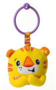 * Подвесная мягкая смеющаяся игрушка 'Тигр' (Tap & Go Giggler), 8 см, Infantino [206-367]