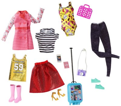 Набор одежды для Барби, из серии &#039;Pink Passport&#039;, Barbie, Mattel [FLB31] Набор одежды для Барби, из серии 'Pink Passport', Barbie, Mattel [FLB31]