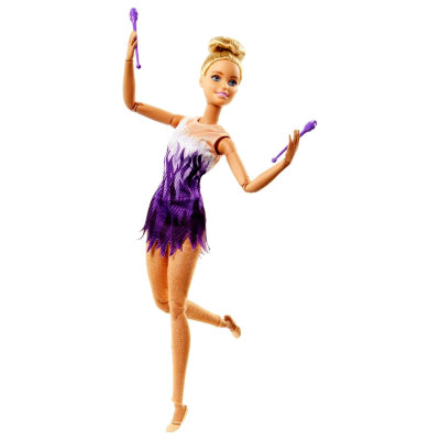 Шарнирная кукла Barbie &#039;Художественная гимнастика&#039;, из серии &#039;Безграничные движения&#039; (Made-to-Move), Mattel [FJB18] Шарнирная кукла Barbie 'Художественная гимнастика', из серии 'Безграничные движения' (Made-to-Move), Mattel [FJB18]
