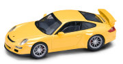 Модель автомобиля Porsche 997 GT3, желтая, 1:43, серия Премиум в пластмассовой коробке, Yat Ming [43205Y]