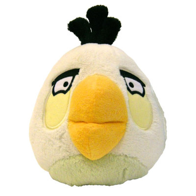 Мягкая игрушка &#039;Белая злая птичка&#039; (Angry Birds - White Bird), 12 см, со звуком, Commonwealth Toys [90794-W] Мягкая игрушка 'Белая злая птичка' (Angry Birds - White Bird), 12 см, со звуком, Commonwealth Toys [90794-W]