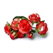 Букет 'Розы и бутоны, бело-красные', 9+1 шт., 1:12, ScrapBerry's [SCB401003-07]