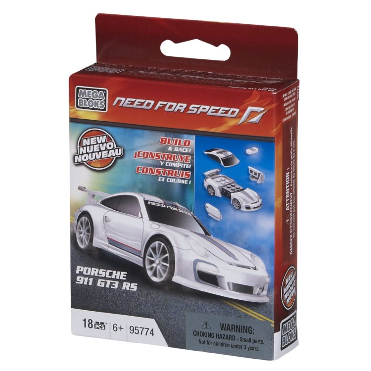 Конструктор 'NFS Porsche 911 GT3 RS', Need For Speed, Mega Bloks [95774]