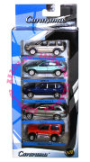 Набор из 5 автомобилей - Land Rover Freelander, BMW X5, Porcsche Cayenne S, Audi Q7, Mitsubishi Pajero 1:72, Cararama [175-04]