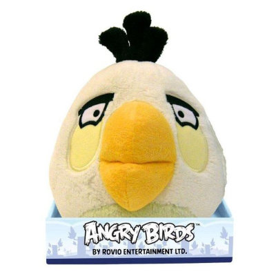Мягкая игрушка &#039;Белая злая птичка&#039; (Angry Birds - White Bird), 20 см, со звуком, Commonwealth Toys [90799-W] Мягкая игрушка 'Белая злая птичка' (Angry Birds - White Bird), 20 см, со звуком, Commonwealth Toys [90799-W]
