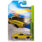 Коллекционная модель автомобиля 1971 Dodge Challenger - HW Workshop 2014, желтая, Hot Wheels, Mattel [BFF18]
