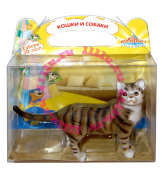 3D-пазл 'Кошка серая', из серии 'Кошки и собаки', 'Пирамида Открытий' [8385c]