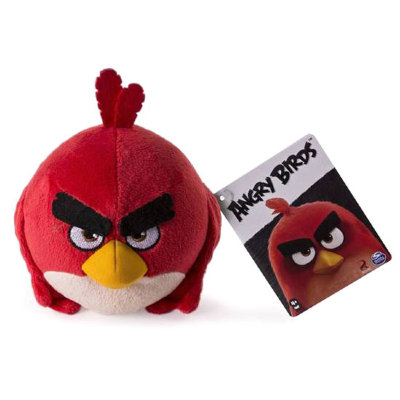 Мягкая игрушка &#039;Красная злая птичка&#039; (Angry Birds - Red Bird), 10 см, Spin Master [73177] Мягкая игрушка 'Красная злая птичка' (Angry Birds - Red Bird), 10 см, Spin Master [73177]