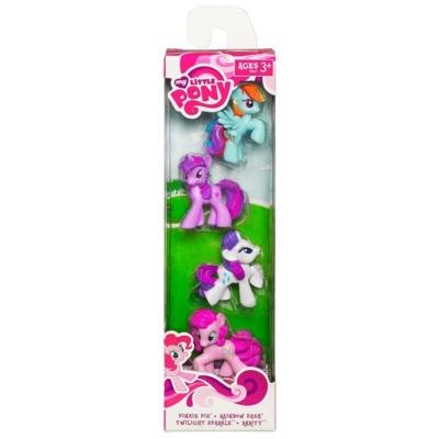 Набор их 4-х мини-пони: Pinkie Pie, Rarity, Twilight Sparkle, Rainbow Dash, My Little Pony [29657] Набор их 4-х мини-пони: Pinkie Pie, Rarity, Twilight Sparkle, Rainbow Dash, My Little Pony [29657]
