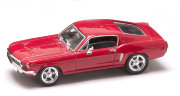 Модель автомобиля Ford Mustang GT 1968, красная, 1:43, серия Премиум в пластмассовой коробке, Yat Ming [43206R]