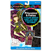 Набор для детского творчества 'Гравюры со скрытыми рисунками: Принцессы и феи', Scratch Art, Melissa&Doug [5899]