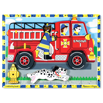 Деревянный пазл-игра &#039;Пожарная машина&#039;, Melissa&amp;Doug [3721] Деревянный пазл-игра 'Пожарная машина', Melissa&Doug [3721]